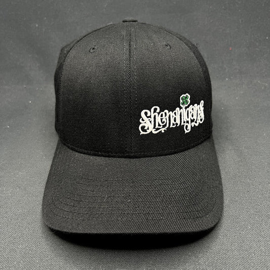 Shenanigans Irish Pub Flexfit Hat L/XL Black St. Patrick’s Day Cap