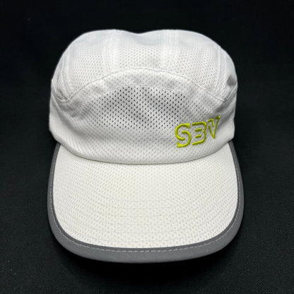 Snowmass Base Village SBV Performance Running Hat White Reflective 5 Panel Cap