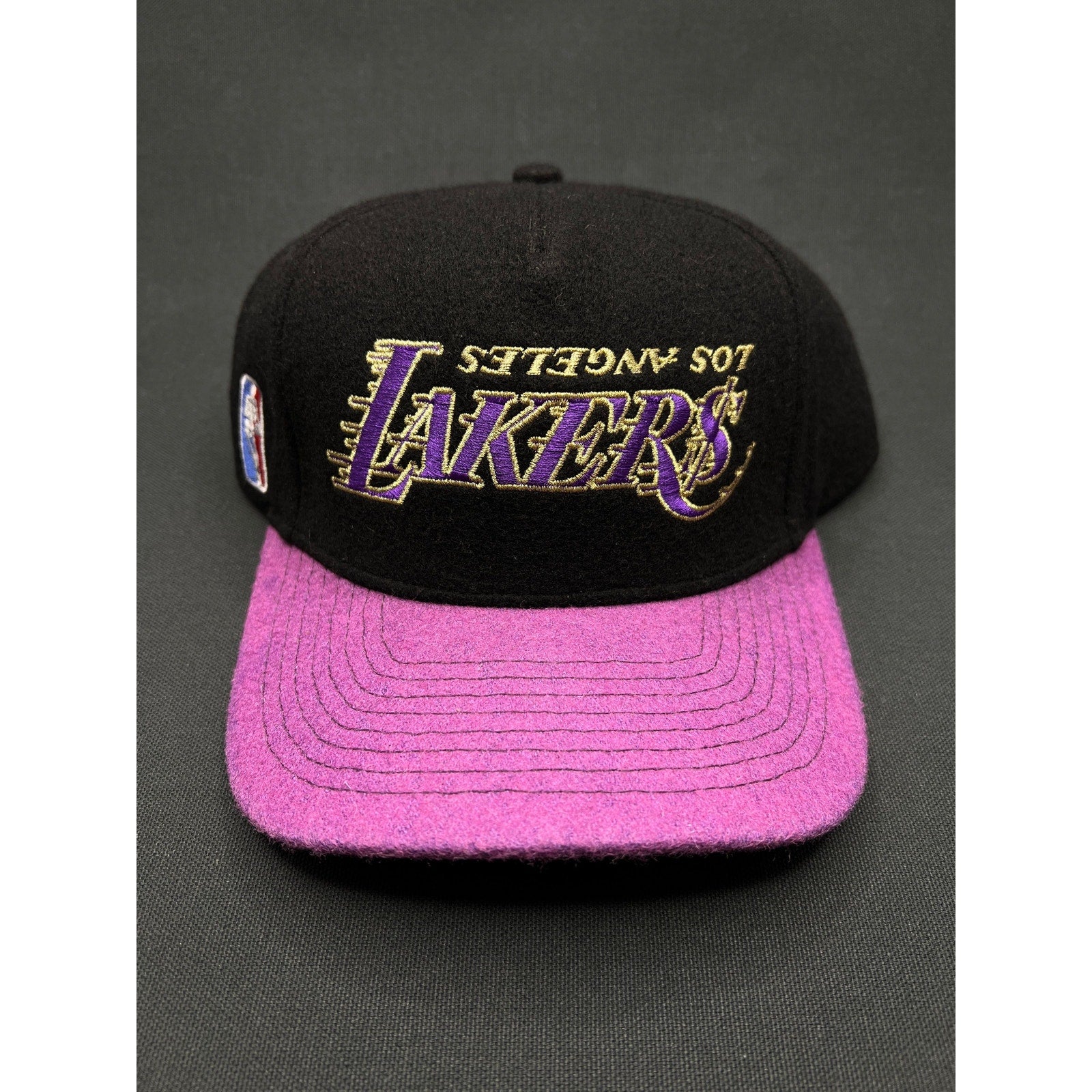 Kill the Hype x Los Angeles Lakers Snapback Hat Custom Purple Wool Brim NBA KTH