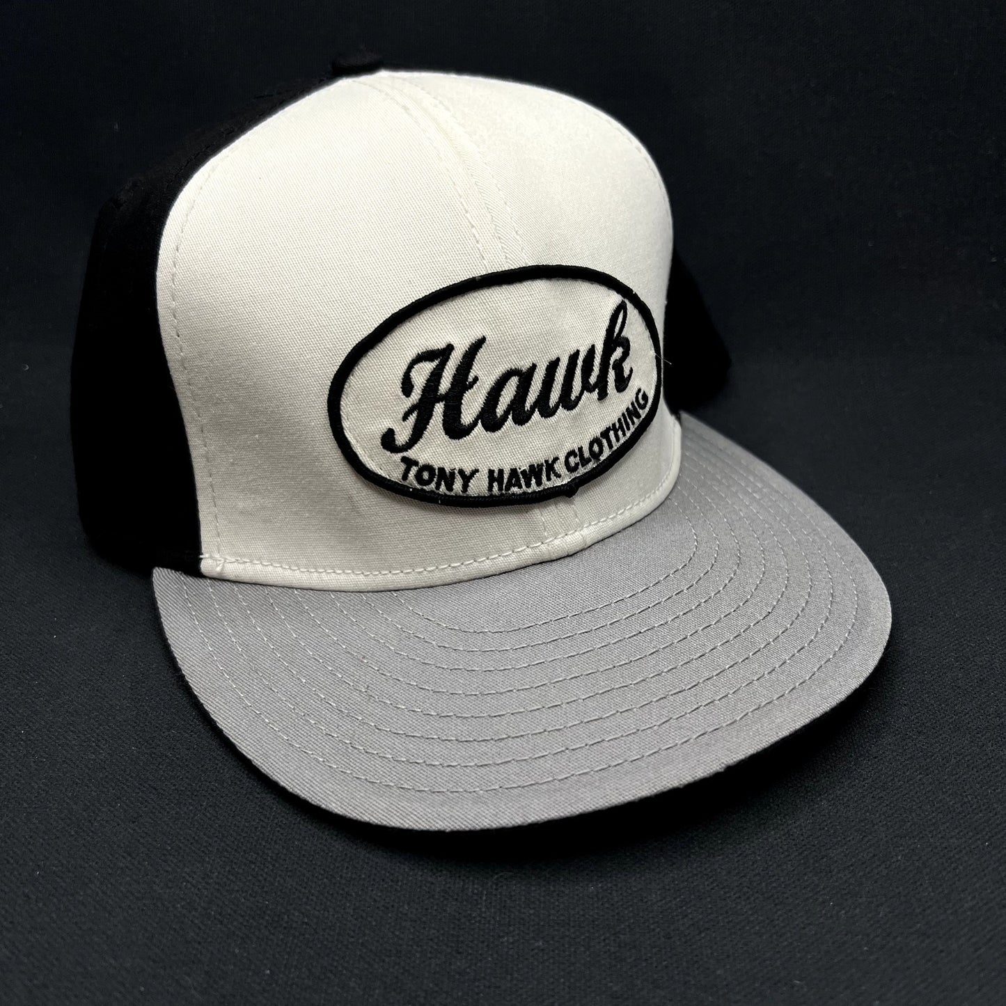 Tony Hawk Hawk Clothing Retro Logo Strapback Hat Black White OSFM