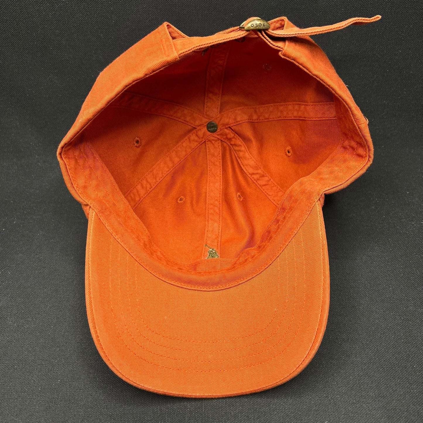 Polo Ralph Lauren Orange Strapback Hat Pony Logo Cap