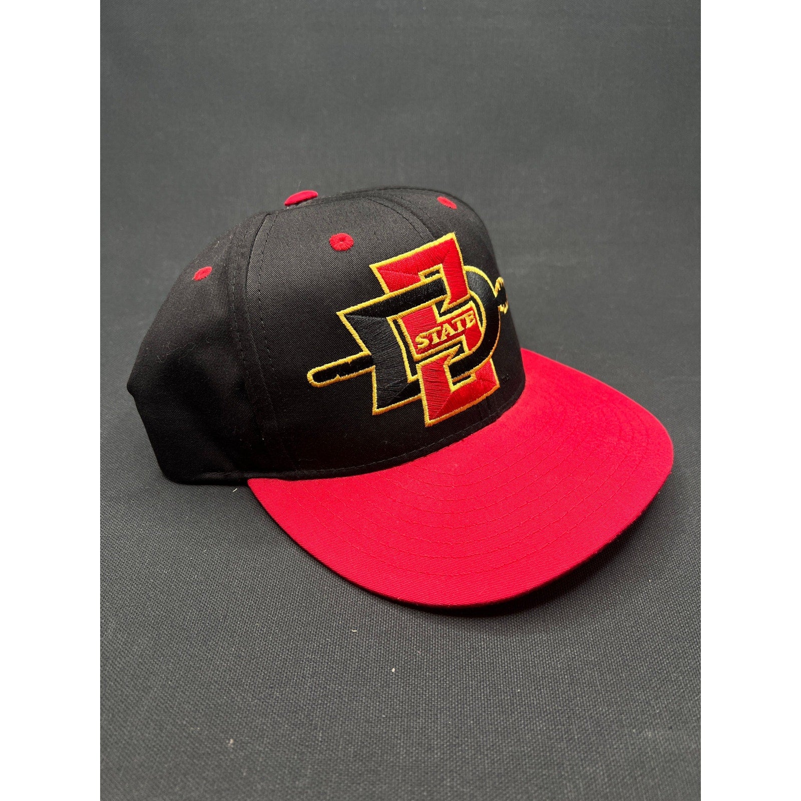 Vintage San Diego State Aztecs Snapback Hat – Black & Red by Eclipse 1990s