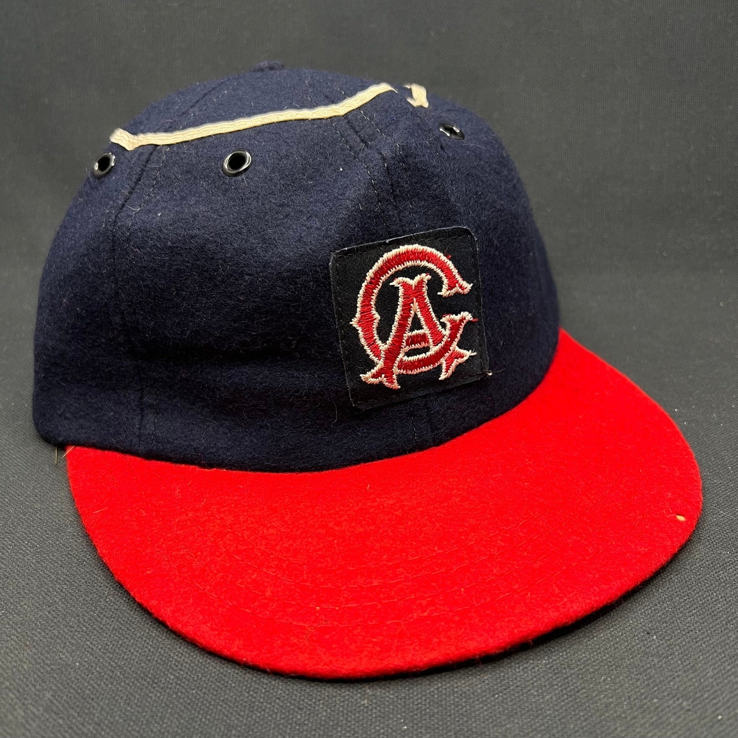 Vintage California Angels Wool Snapback Hat Navy Red Green Undervisor