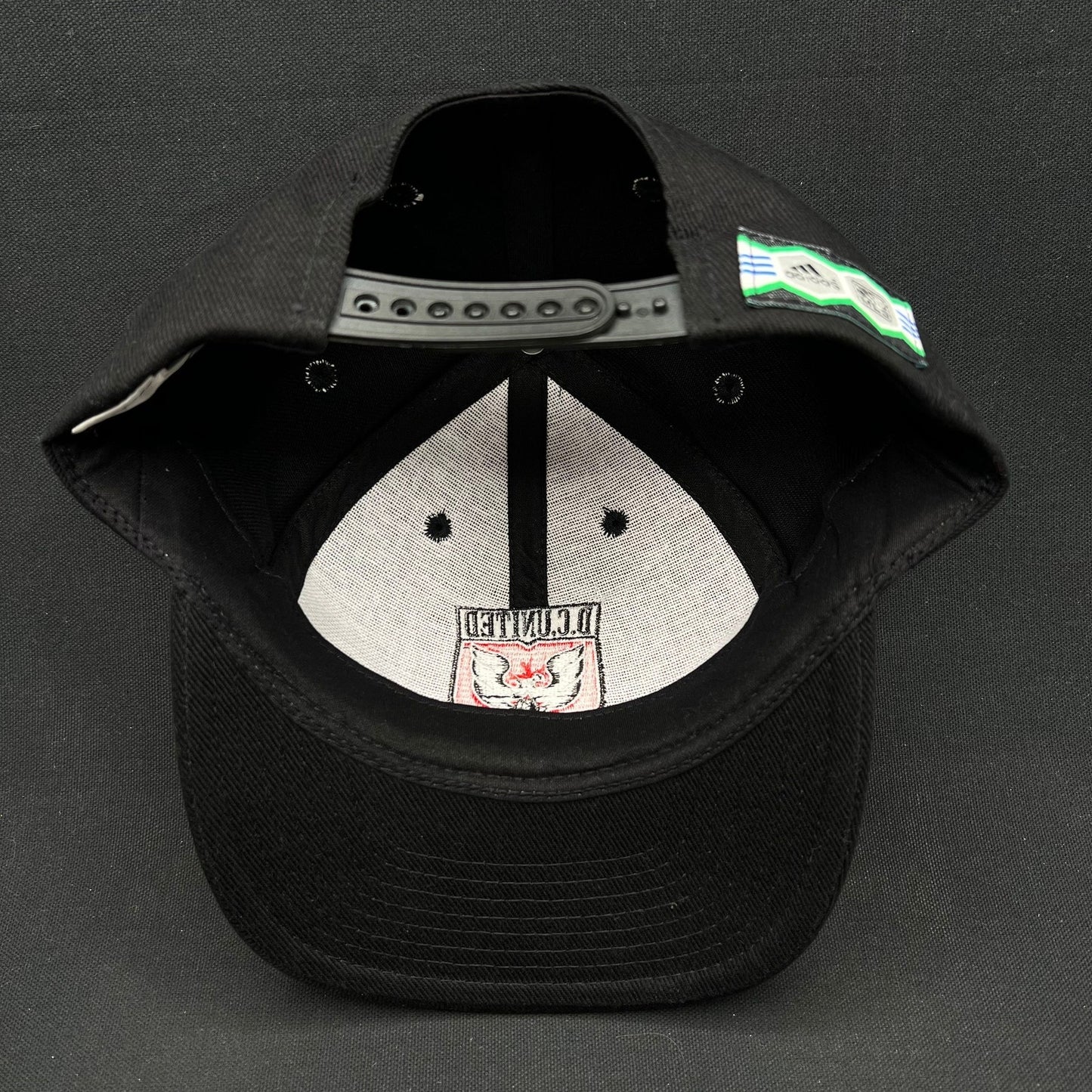 Vintage Adidas DC United MLS Snapback Hat Black Red Soccer Cap
