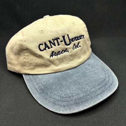Vintage Cant-U-Niversity Aspen Colorado Strapback Hat Zkapz Dad Cap