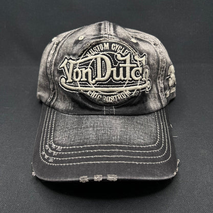 Von Dutch Erik Bostrom Custom Cycles Distressed Denim Strapback – Korea
