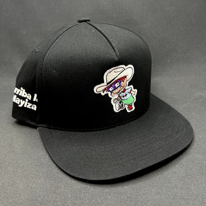 Custom Arriba La Mayiza Rugrats Style Snapback Hat Yupoong Black