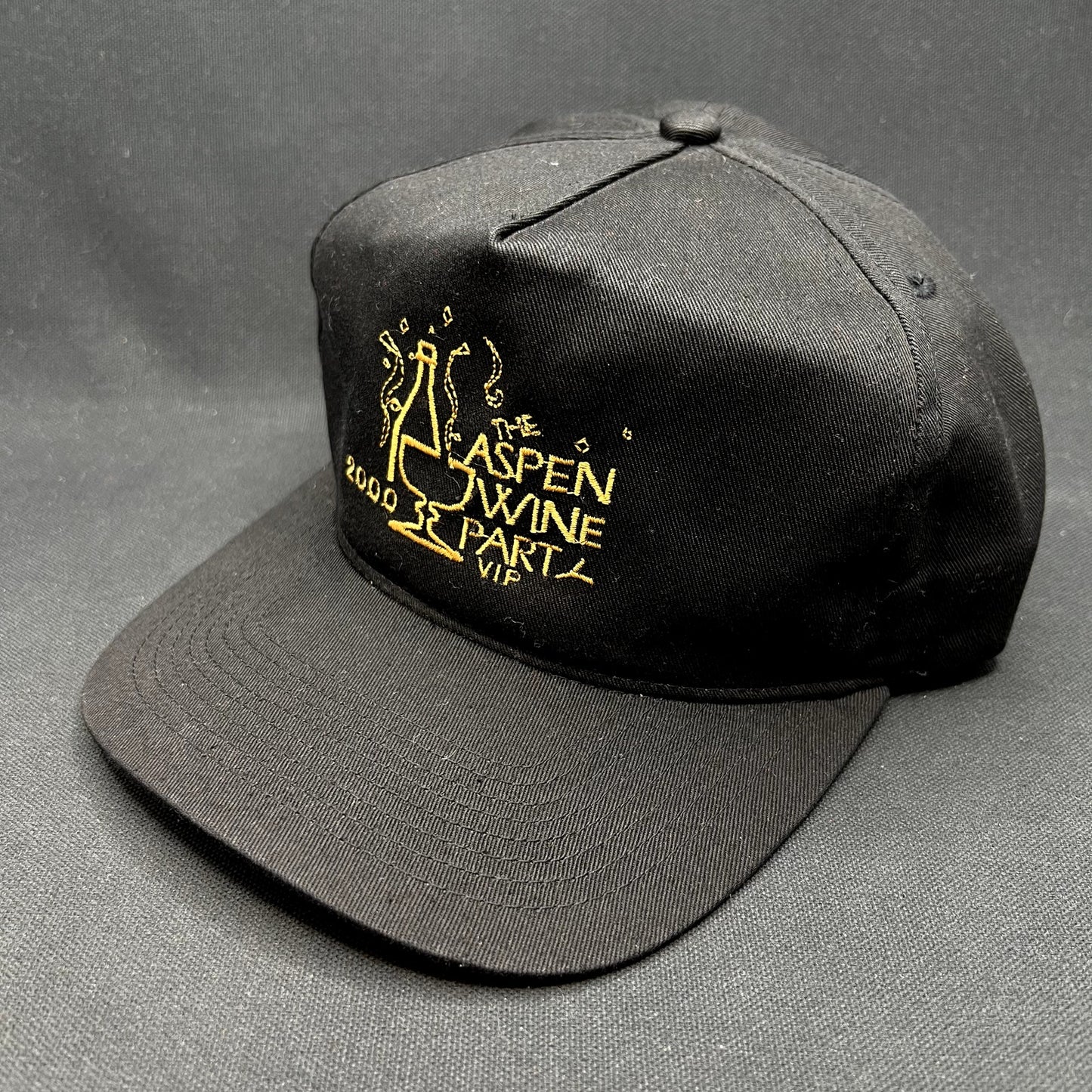Vintage 2000 Aspen Wine Party VIP Millennium Strapback Hat Y2K