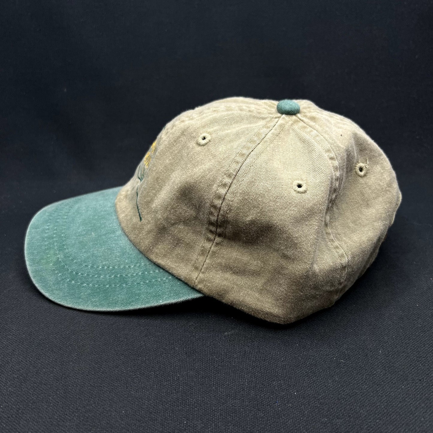 Vintage Alix & Hans Aspen Colorado Leather Strapback Adams Hat