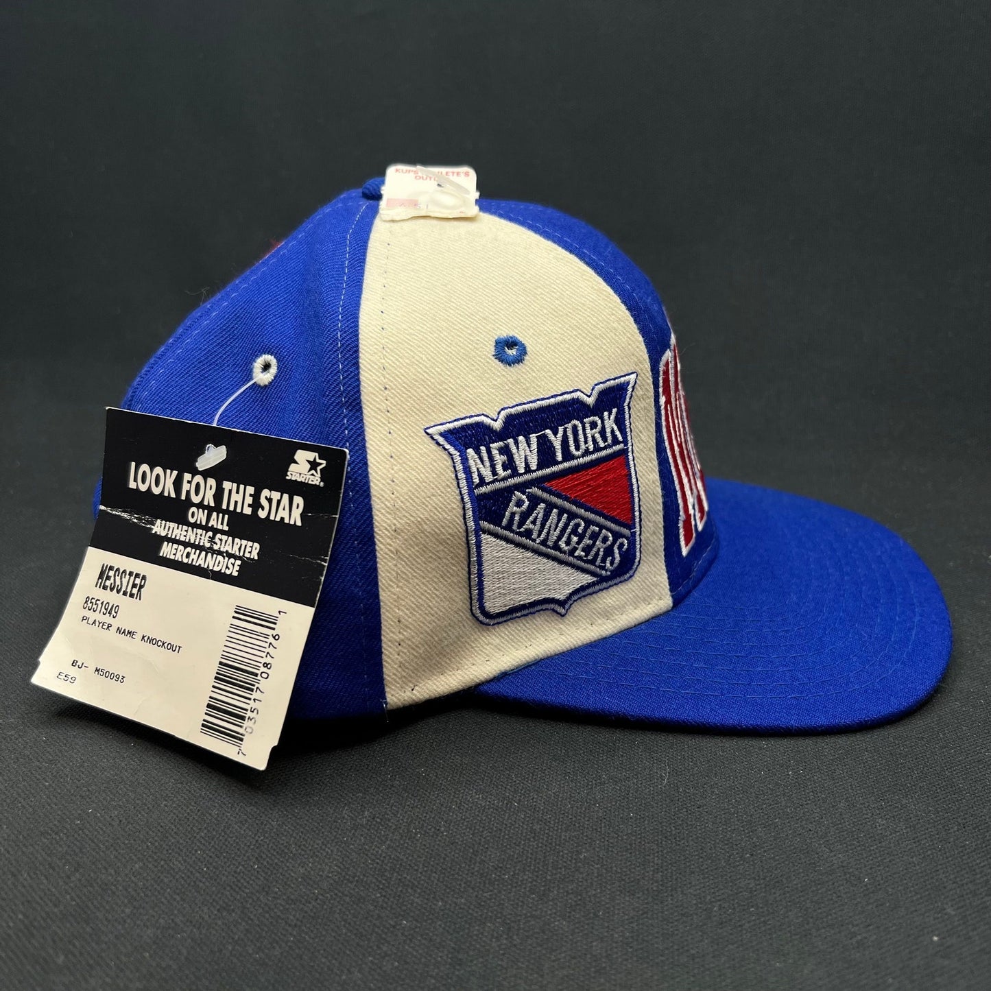 Vintage New York Rangers Starter Tri-Power Snapback Hat Script NHL Wool