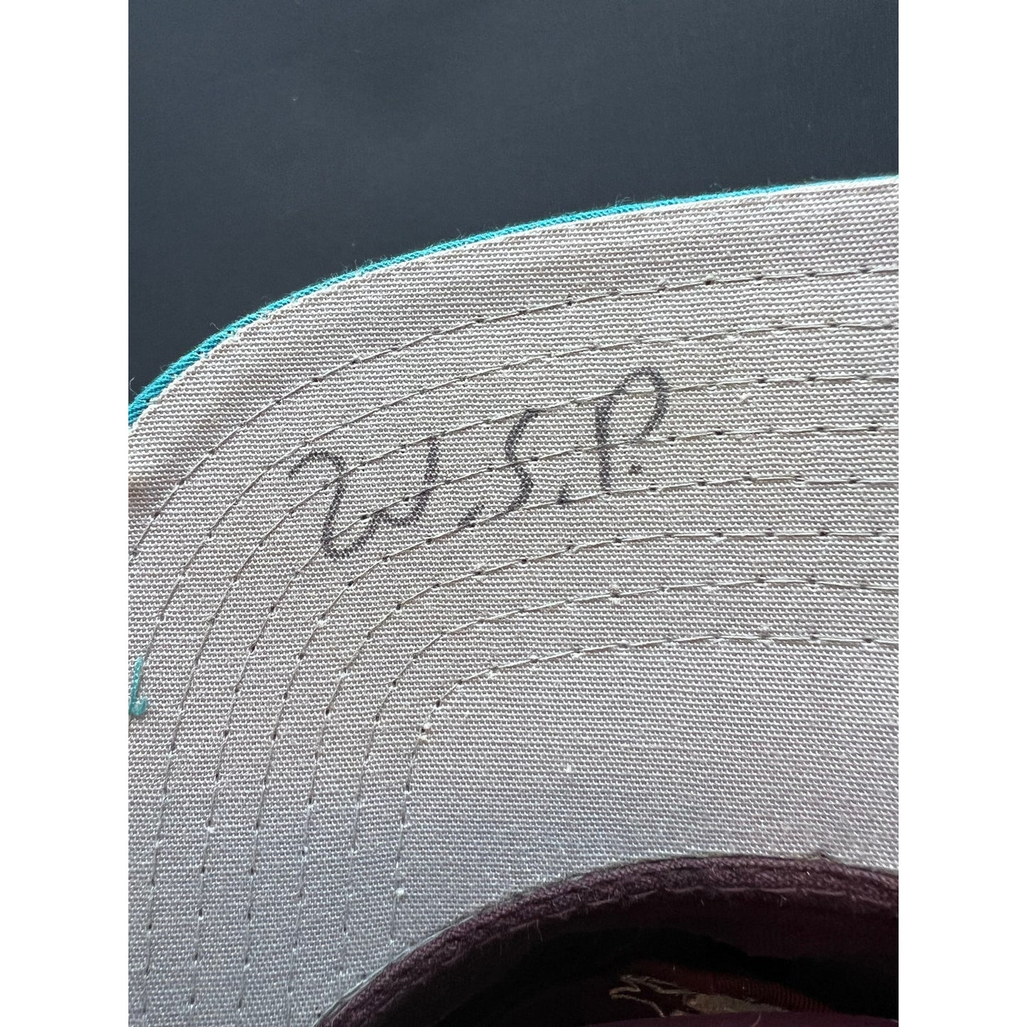 Very Rare Vintage 90s Mighty Ducks Starter Script Snapback Hat Teal Eggplant NHL