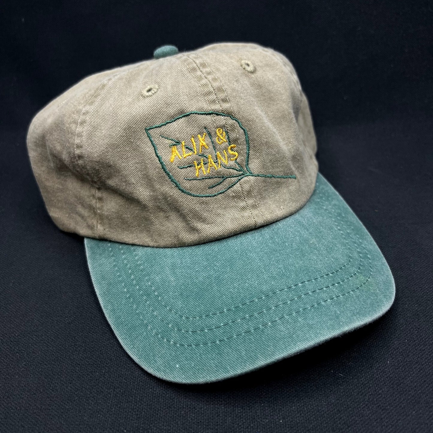 Vintage Alix & Hans Aspen Colorado Leather Strapback Adams Hat