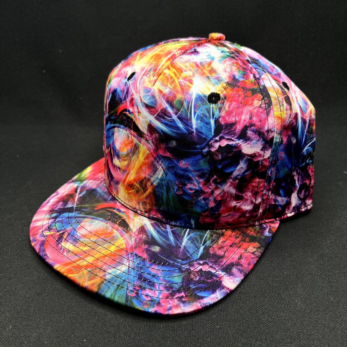 Grassroots California Limited Edition Psychedelic Art Snapback Hat Multicolor