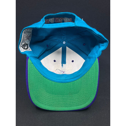 Vintage Charlotte Hornets Hat – Grossman Cap Co 100% Wool Teal & Purple Snapback