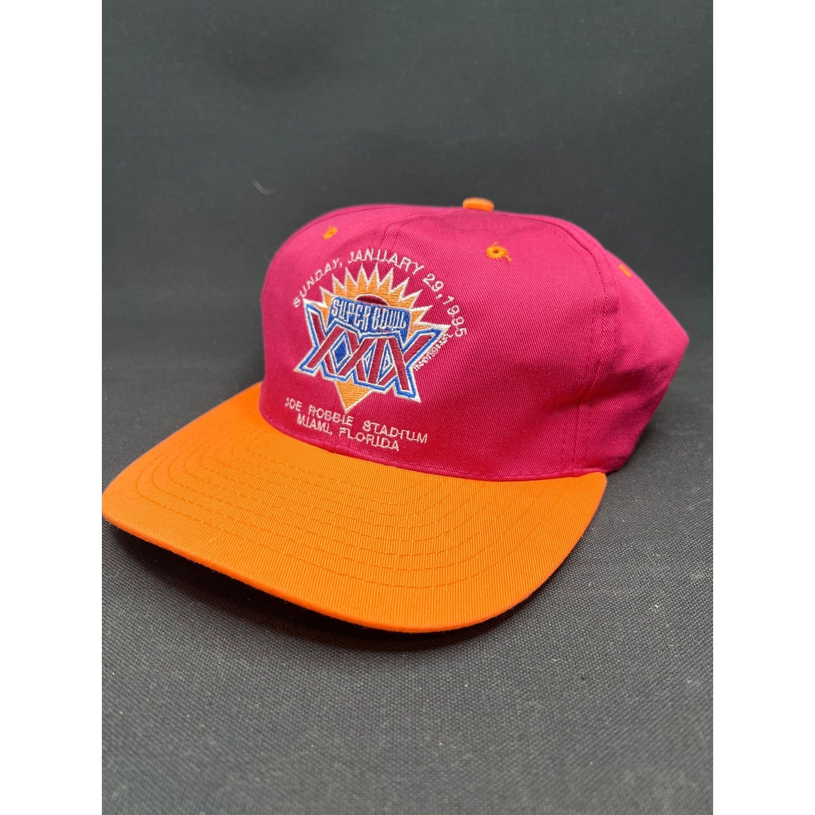 Vintage 1995 Super Bowl XXIX Hat New Era Pro Model Miami FL Snapback Team NFL