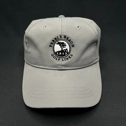 Pebble Beach Golf Links 1919 Strapback Hat Gray Pebble Beach Collection Golf Cap