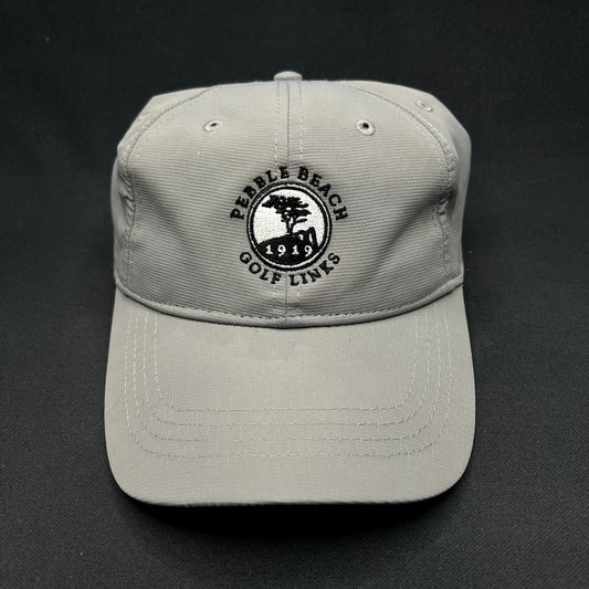 Pebble Beach Golf Links 1919 Strapback Hat Gray Pebble Beach Collection Golf Cap