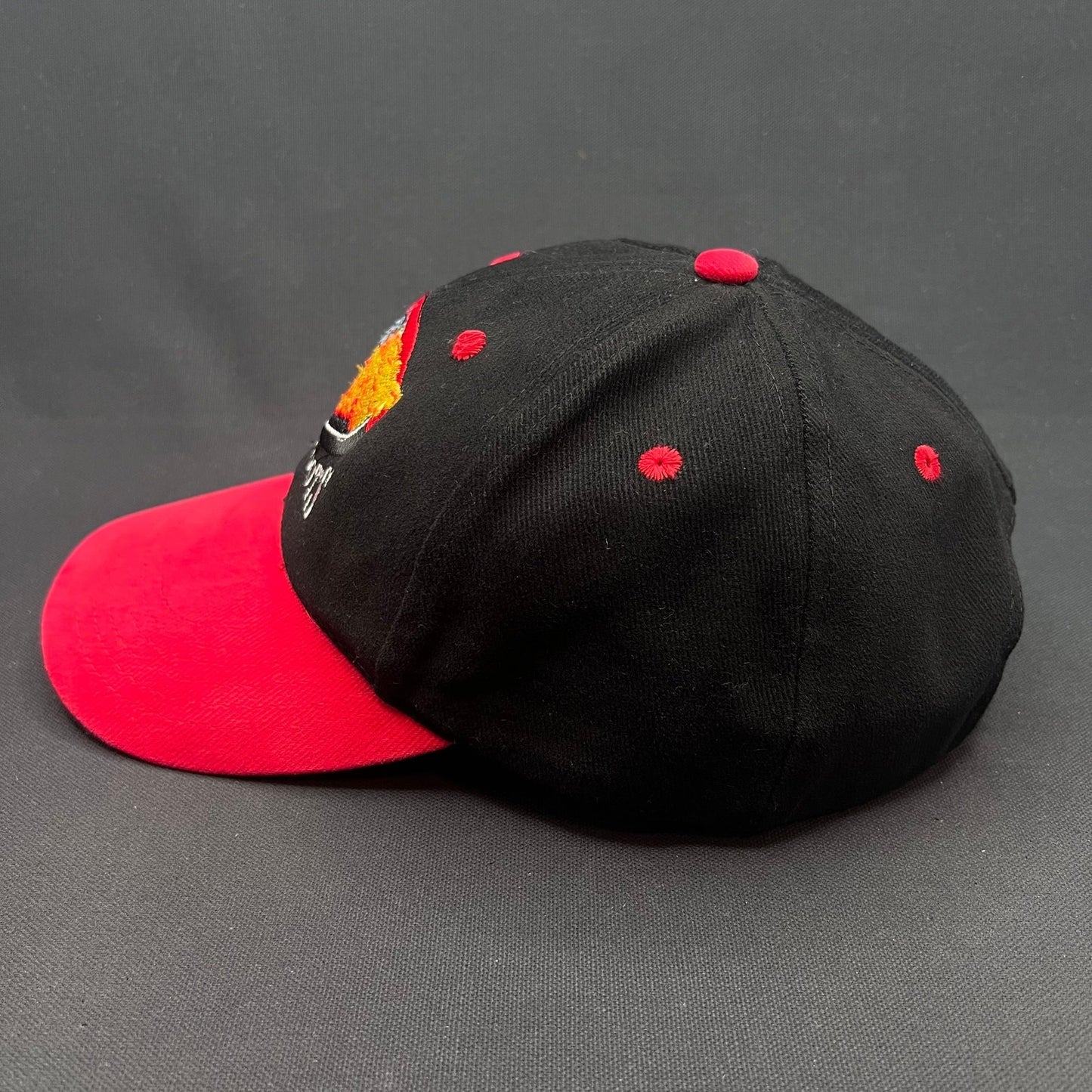 Rare Vintage Boots & Coots Oilfield Firefighters Snapback Hat Red Black