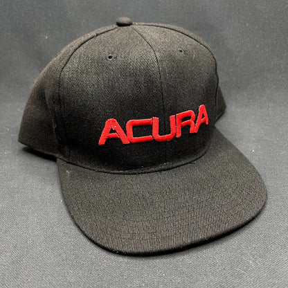 Acura Head To Toe Snapback Hat Black Red Embroidered Cap