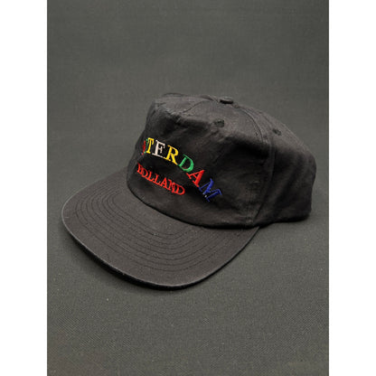 Vintage 1990s Amsterdam Holland Snapback Hat – Rainbow Embroidery, Heady Cap