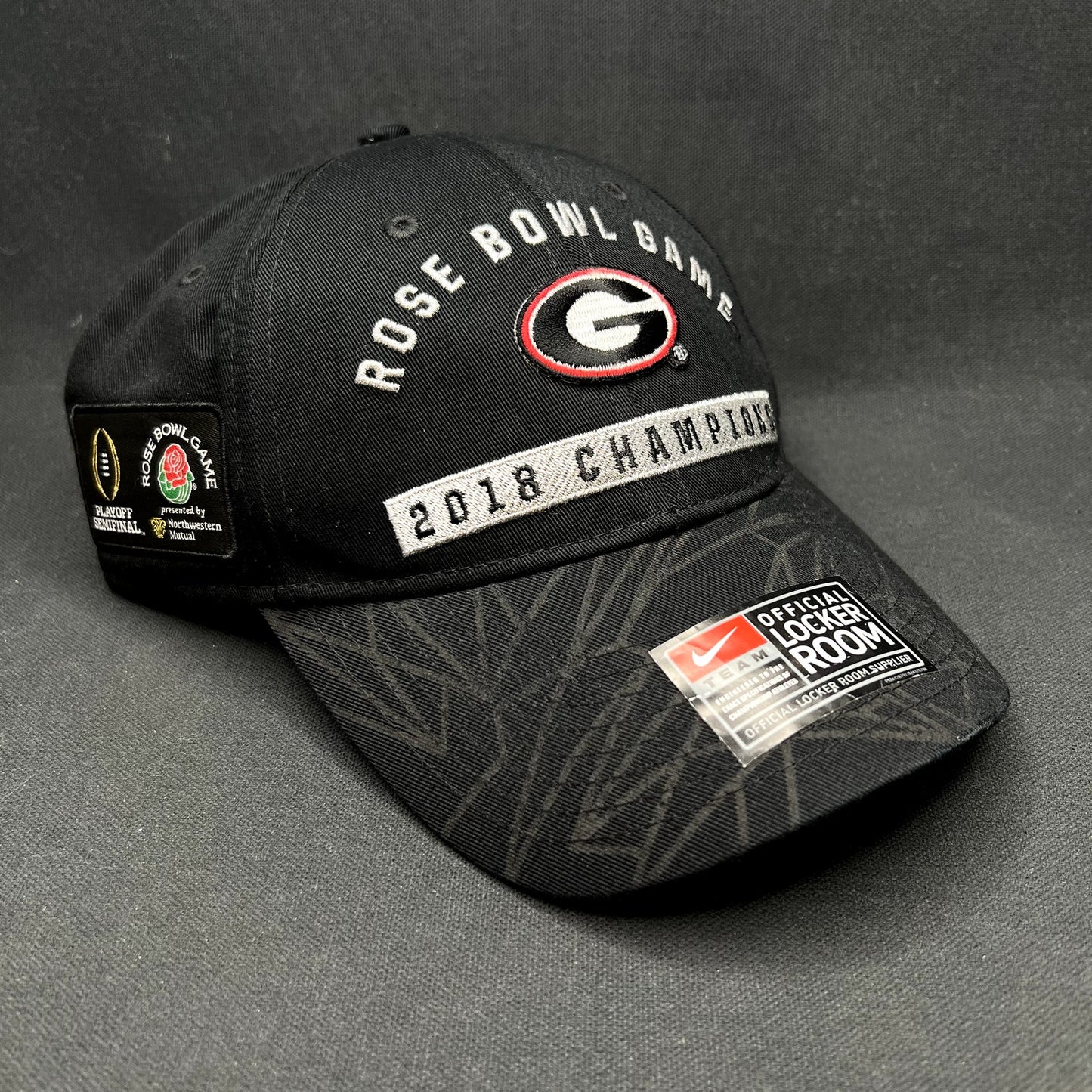 Nike Georgia Bulldogs 2018 Rose Bowl Champions Strapback Hat NWT