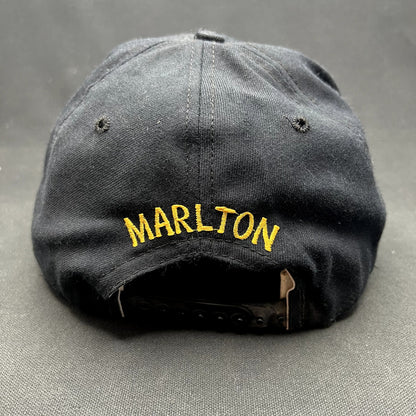 Vintage Marlton DuPont New Era Snapback Hat Black Gold USA