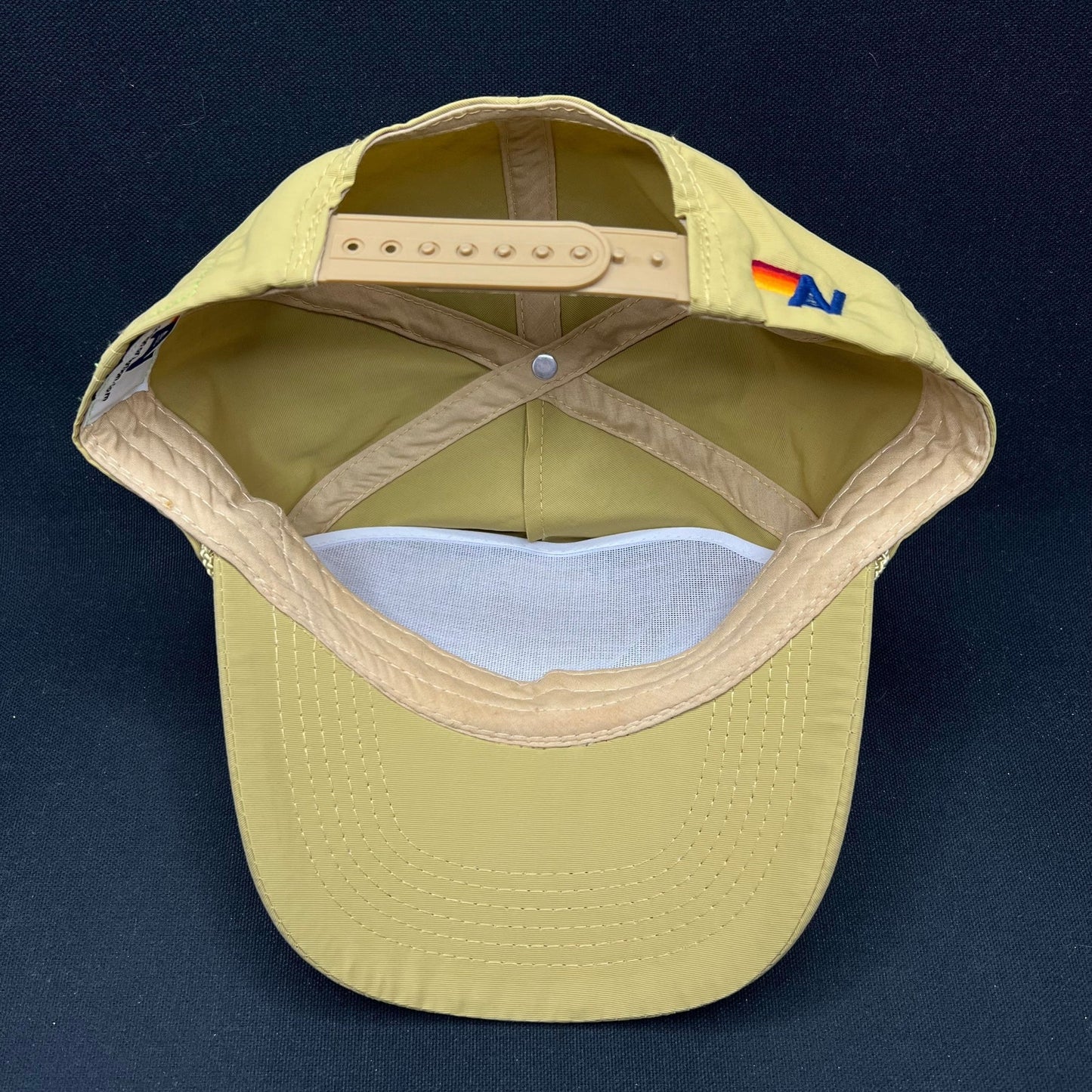 Aviator Nation Rock & Roll Patch Strapback Hat Tan