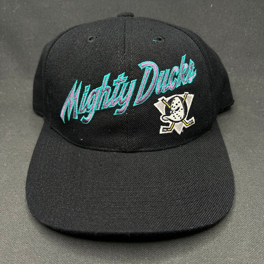 Vintage Anaheim Mighty Ducks Sports Specialties Script Snapback Hat NHL