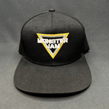 Monster Jam Logo Snapback Hat Black Yellow Embroidered Motorsports Cap