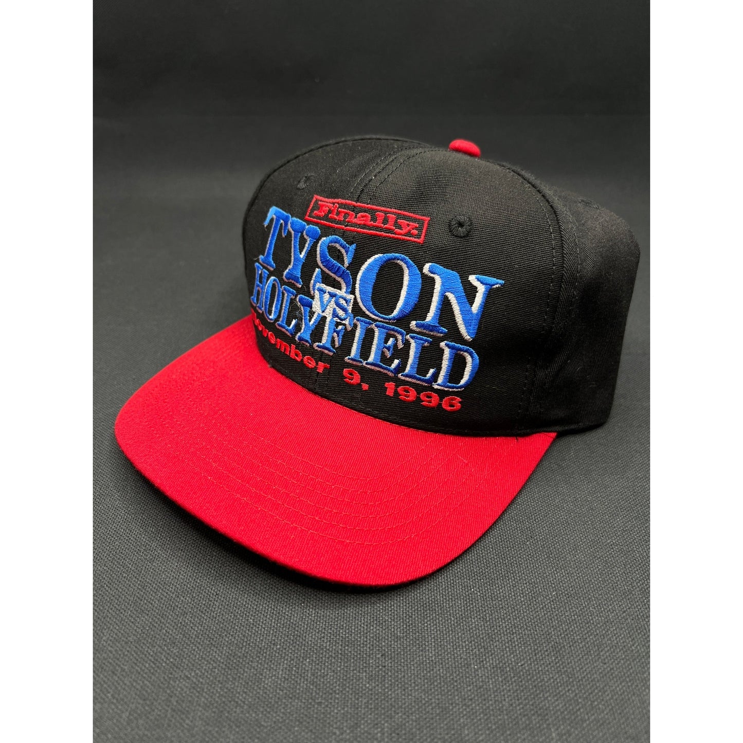 Vintage 1996 Tyson vs Holyfield Finally Hat MGM Grand Fight Snapback Made In USA
