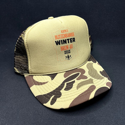 2015 KSPN Blitzenbanger Winter Snapback Trucker Hat Aspen Colorado Camo OTTO