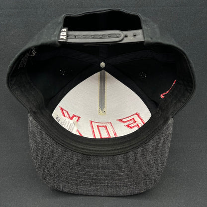Fox Racing Snapback Hat Black Red Logo Flat Bill Cap OSFA