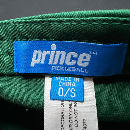 Prince Pickleball Green Strapback Hat Script Logo Cap