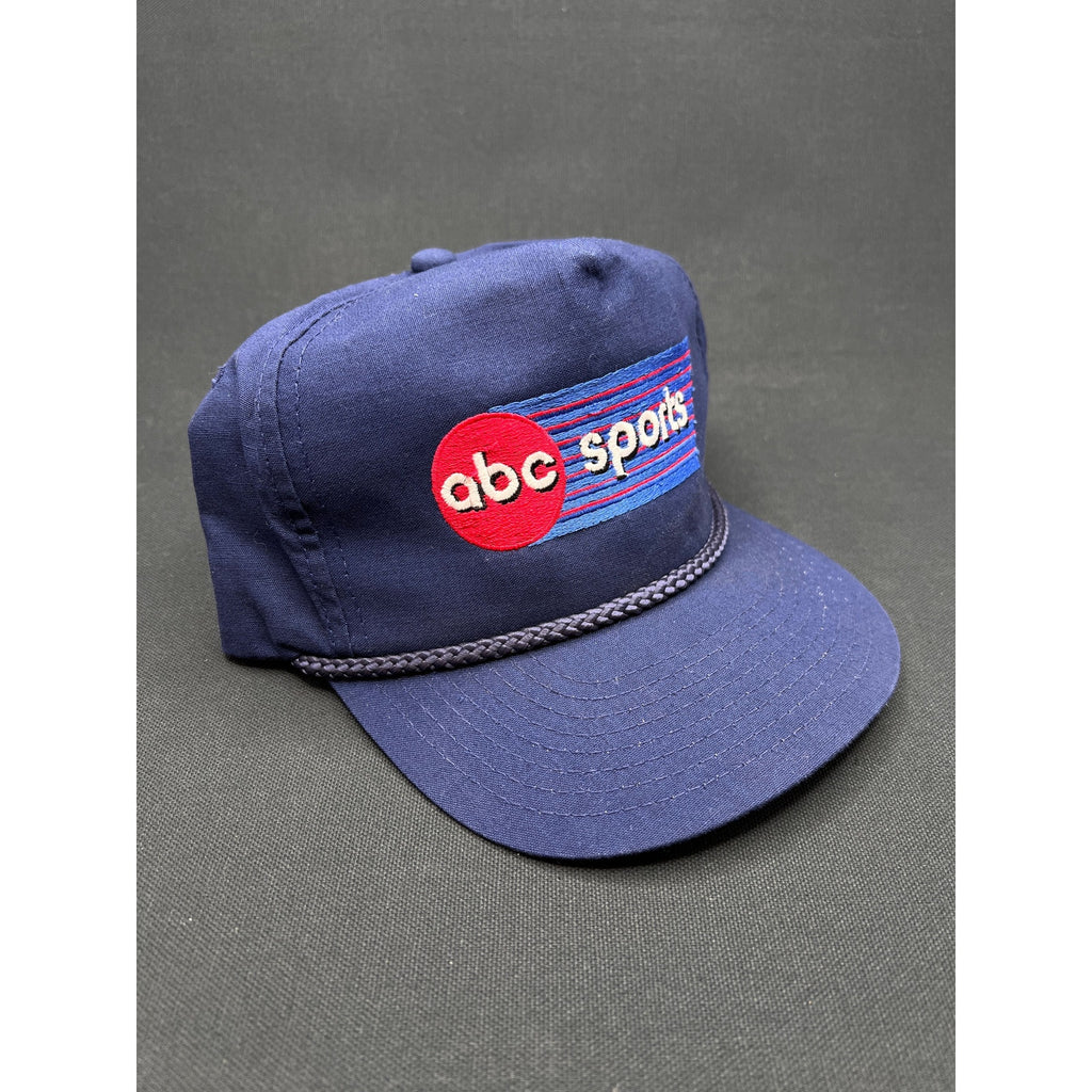 Vintage 80s ABC Sports Rope Snapback Hat Navy Blue AJD Made Korea