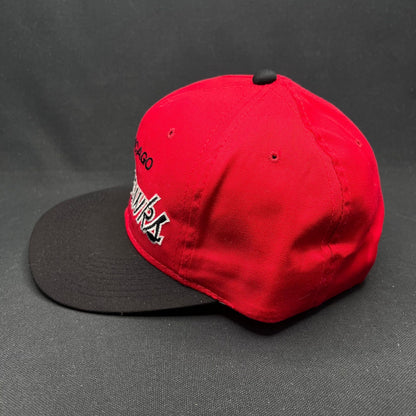 Vintage 90s Chicago Blackhawks Sports Specialties Script Snapback Hat