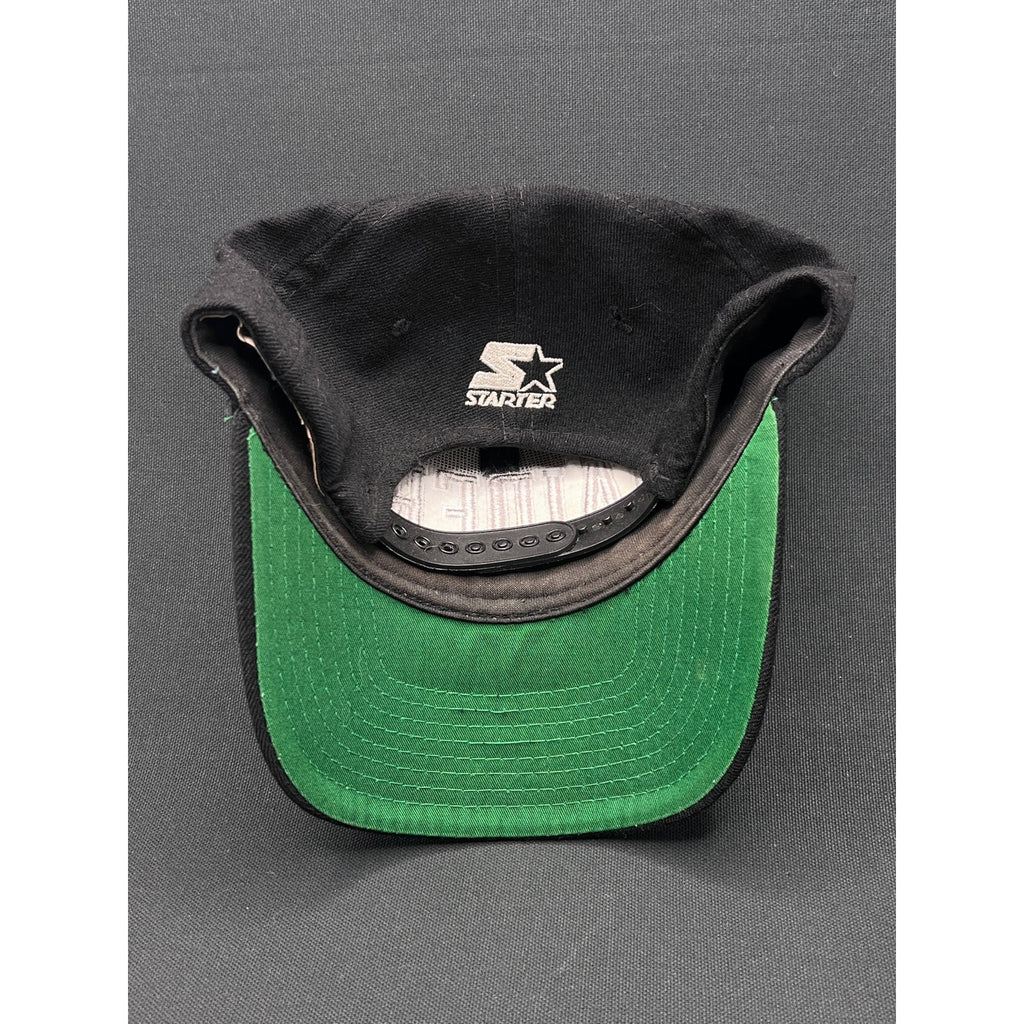 Vintage 1990s Raiders Arch Logo Starter Snapback – “The Natural” Wool Black/Silver