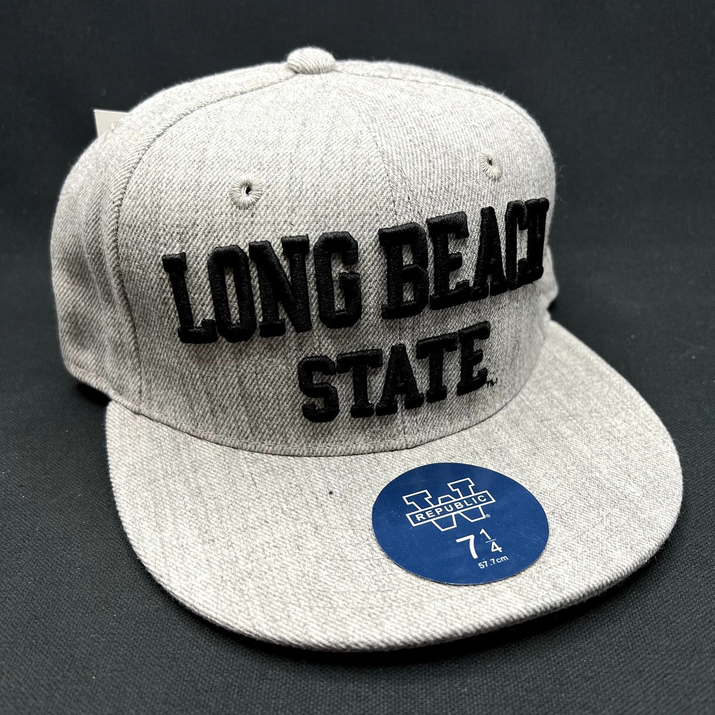 NWT Long Beach State 49ers Fitted Hat 7 1/4 Gray W Republic Cap