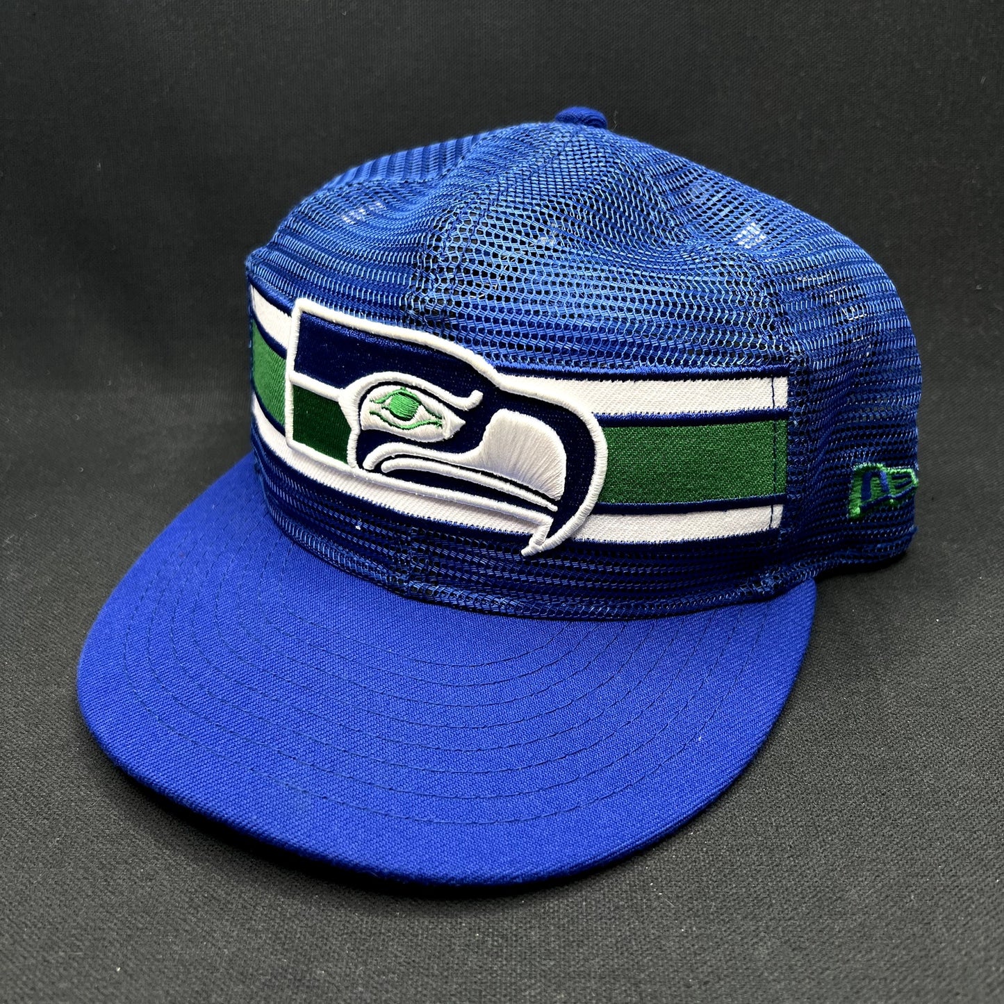 Seattle Seahawks New Era All Mesh Trucker Snapback Hat NFL Blue Green