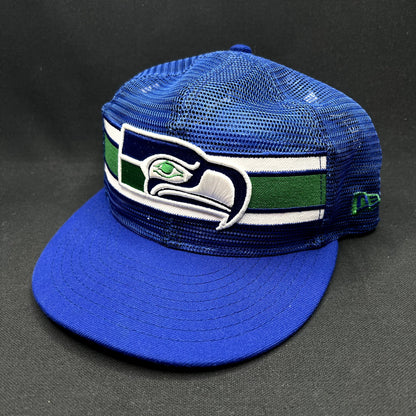 Seattle Seahawks New Era All Mesh Trucker Snapback Hat NFL Blue Green