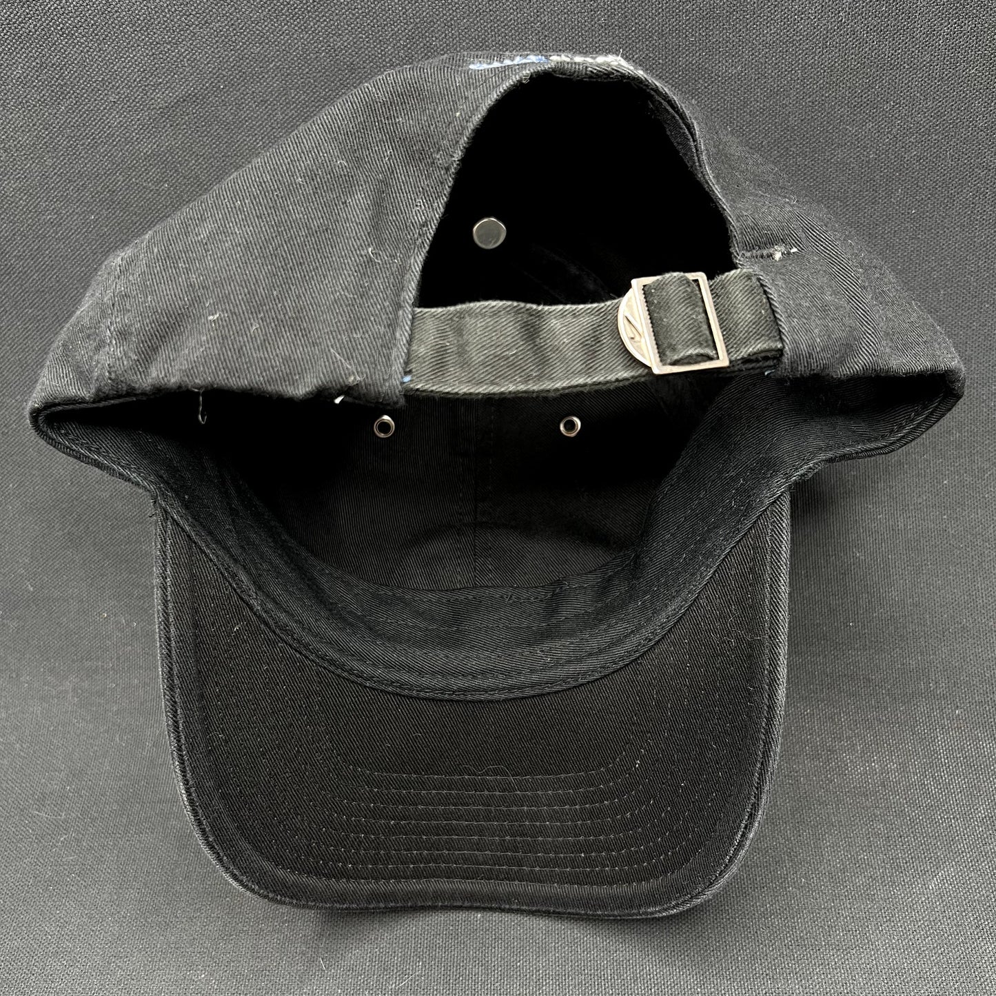 Vintage Nike Soccer Shield Strapback Hat Black Swoosh Cap Y2K