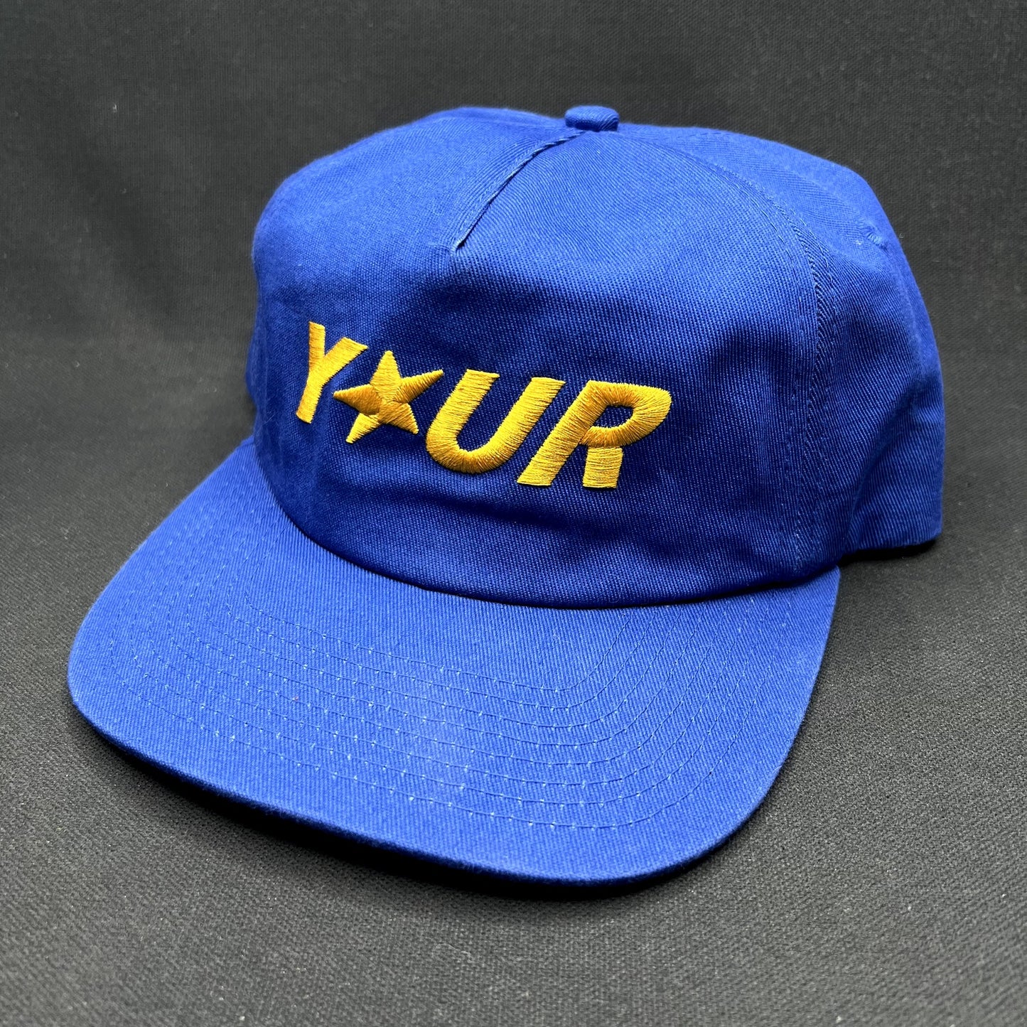 Your Multimedia YOUR Snapback Hat Blue Gold Promotional Cap