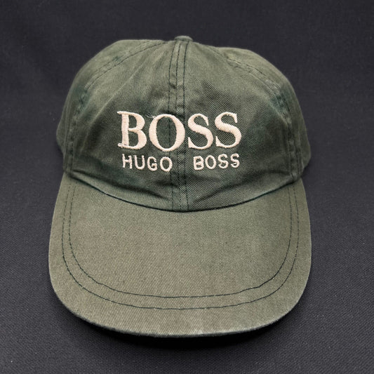 Vintage Hugo Boss World of Sports Strapback Hat Green