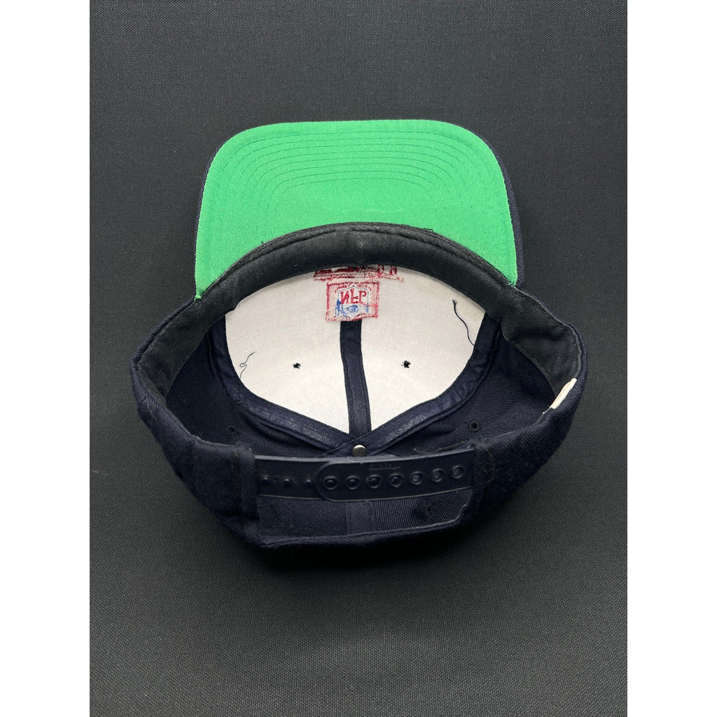 Vintage 1990s NFL ESPN Snapback Hat – Yupoong Serge Cap (Navy/Green Under)