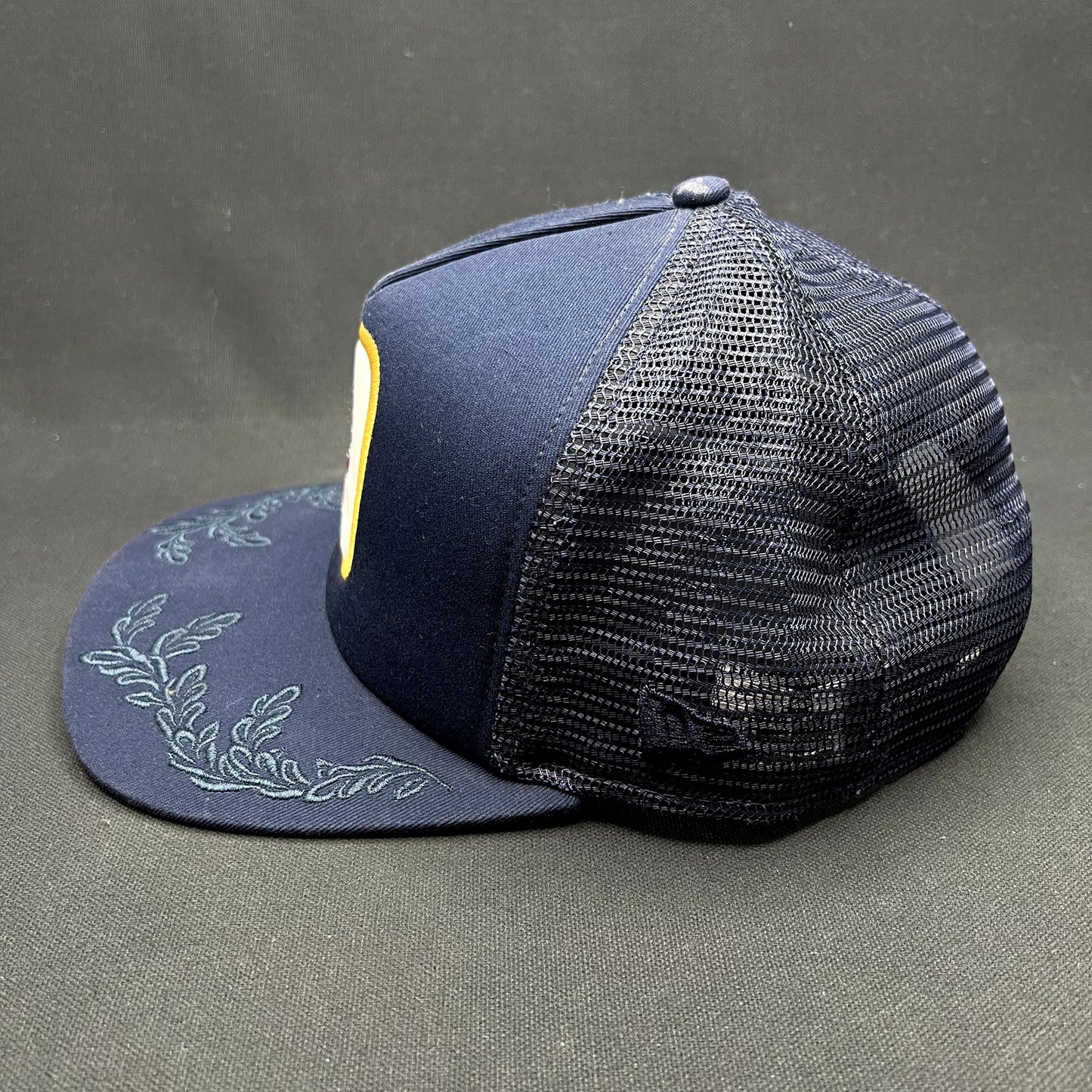 Volcom New Era 9FIFTY Trucker Snapback Hat USA Stone Navy