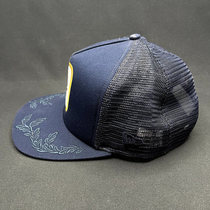 Volcom New Era 9FIFTY Trucker Snapback Hat USA Stone Navy
