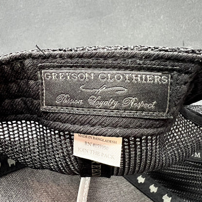 Greyson Clothiers Cross Arrows Wolf Trucker Snapback Hat Black Golf Cap