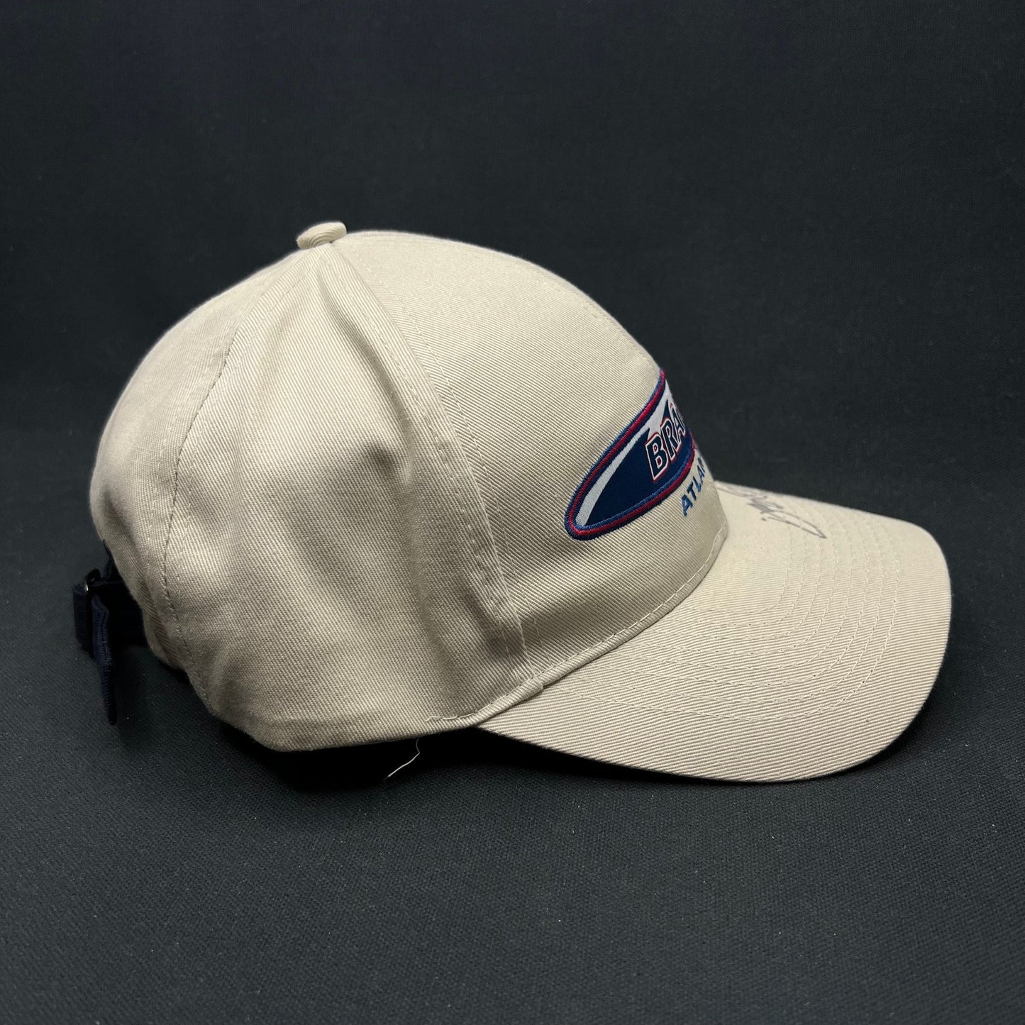 Vintage Atlanta Braves Logo Athletic Strapback Hat Signed #28