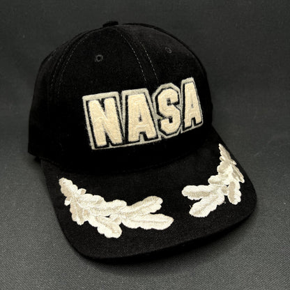 Vintage NASA American Needle Strapback Hat Black Embroidered Logo Cap