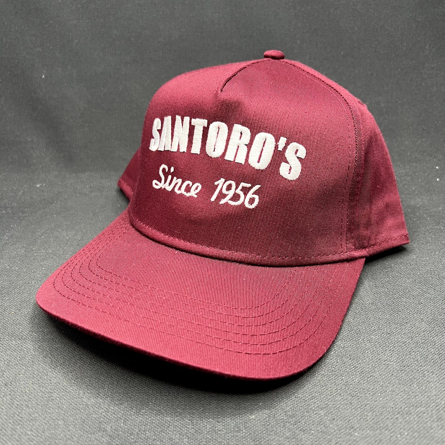 Vintage Santoro’s Since 1956 Snapback Hat Burgundy Otto Cap