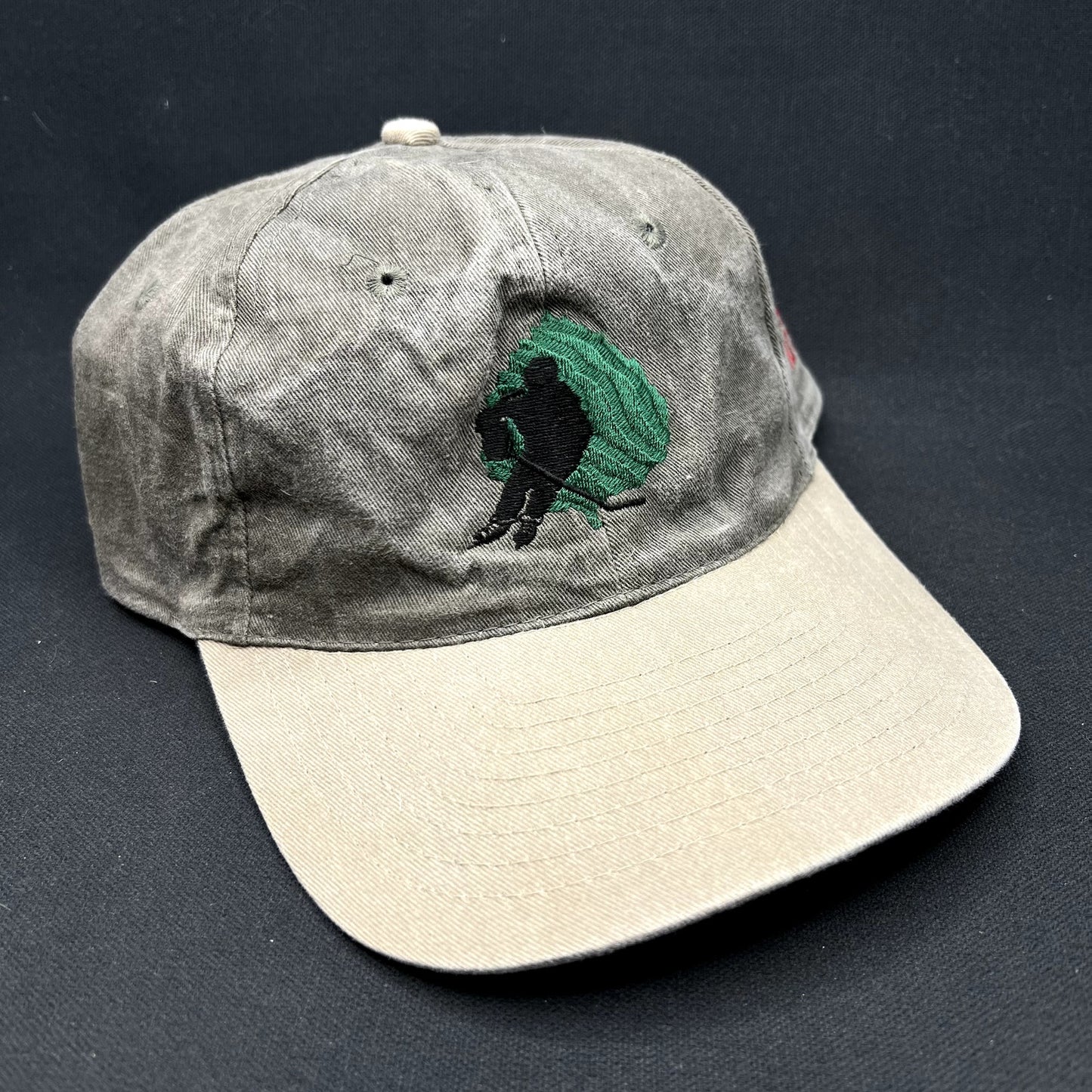 Vintage Aspen Fall Face Off Hockey Tournament Strapback Hat Goalie Shut Out Cap